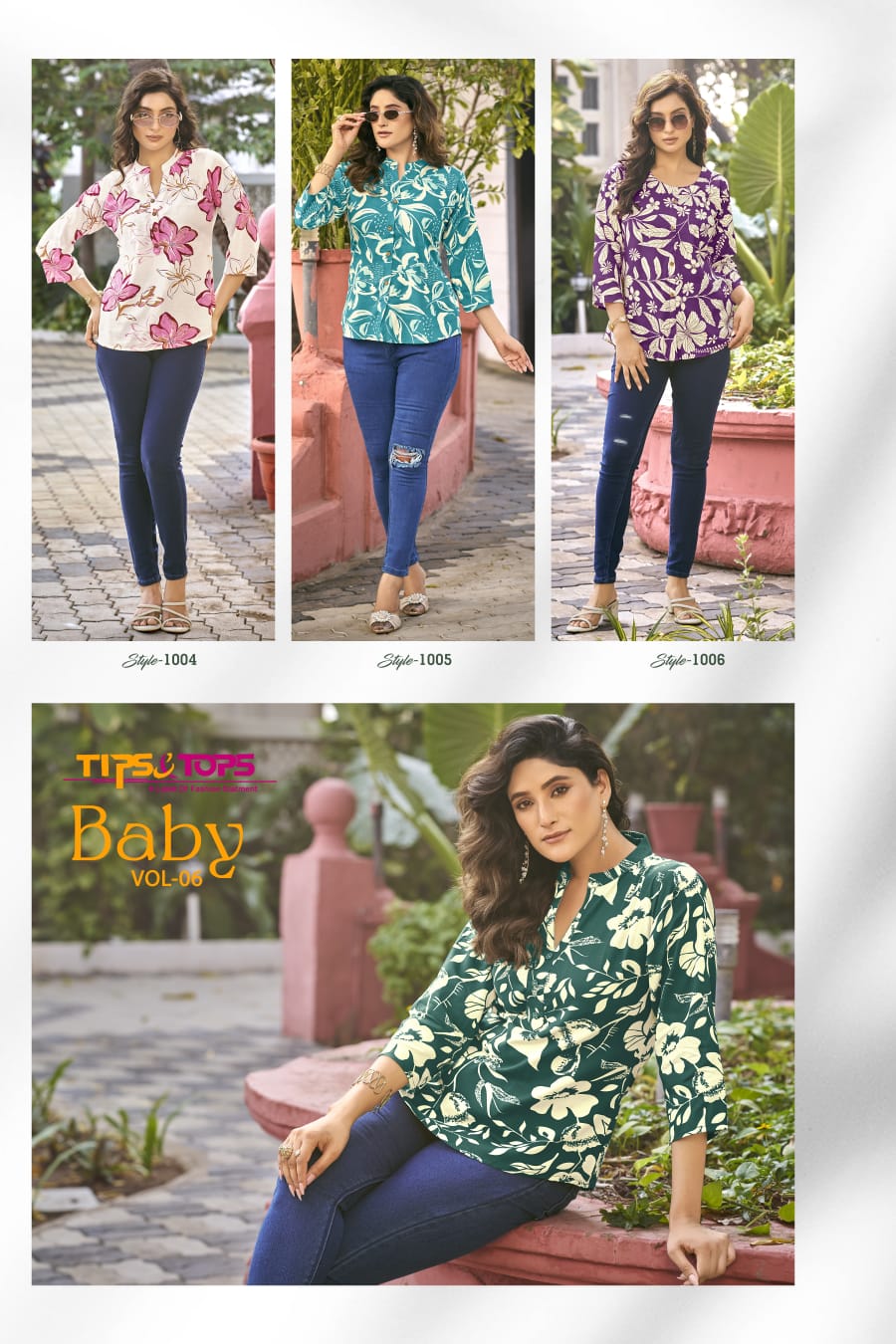 Baby Vol 6 By Tips And Tops Rayon Printed Western Ladies Tops Suppliers In India